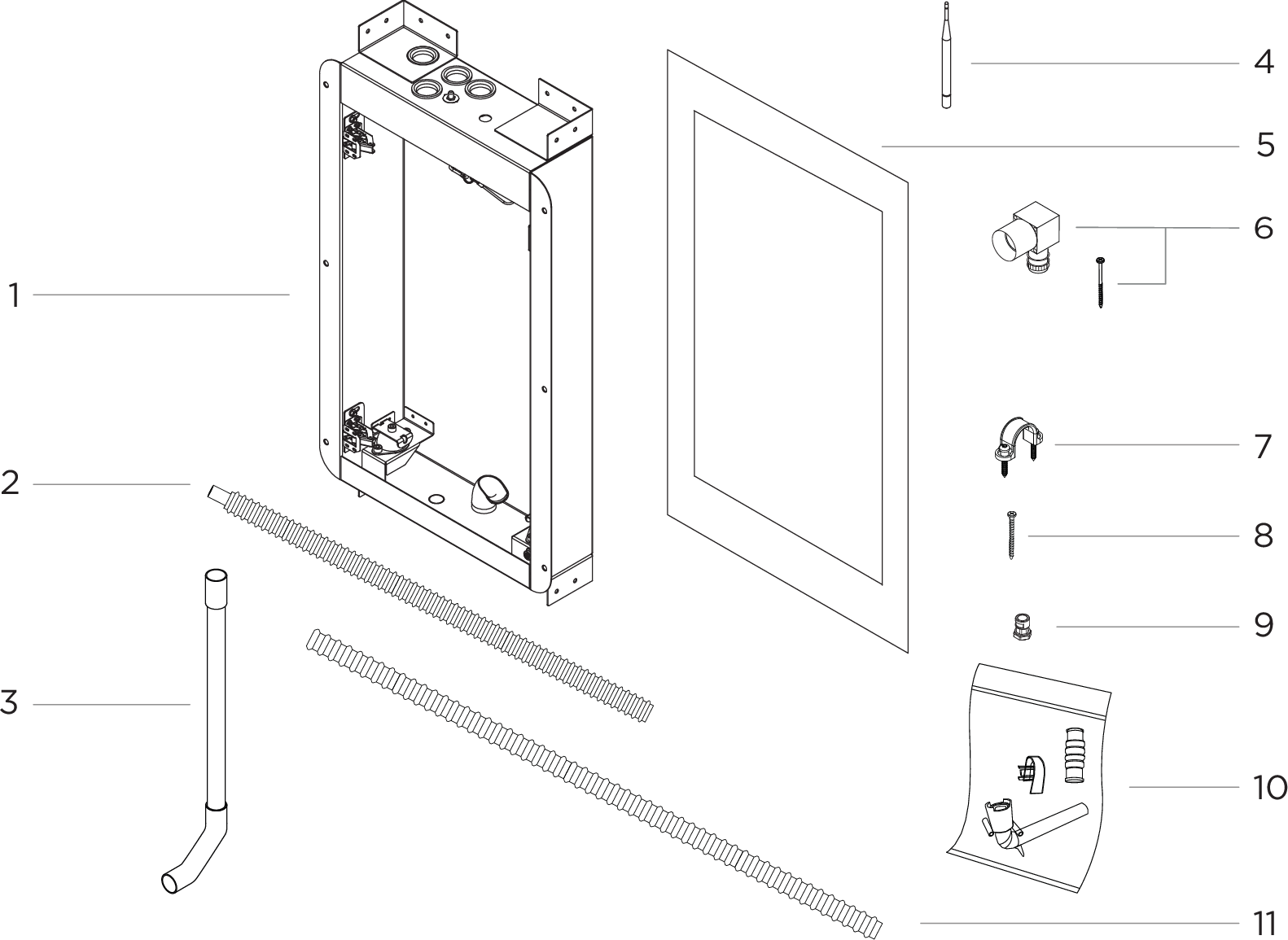 Fixture kit – vægbeslag (hovedbruser)