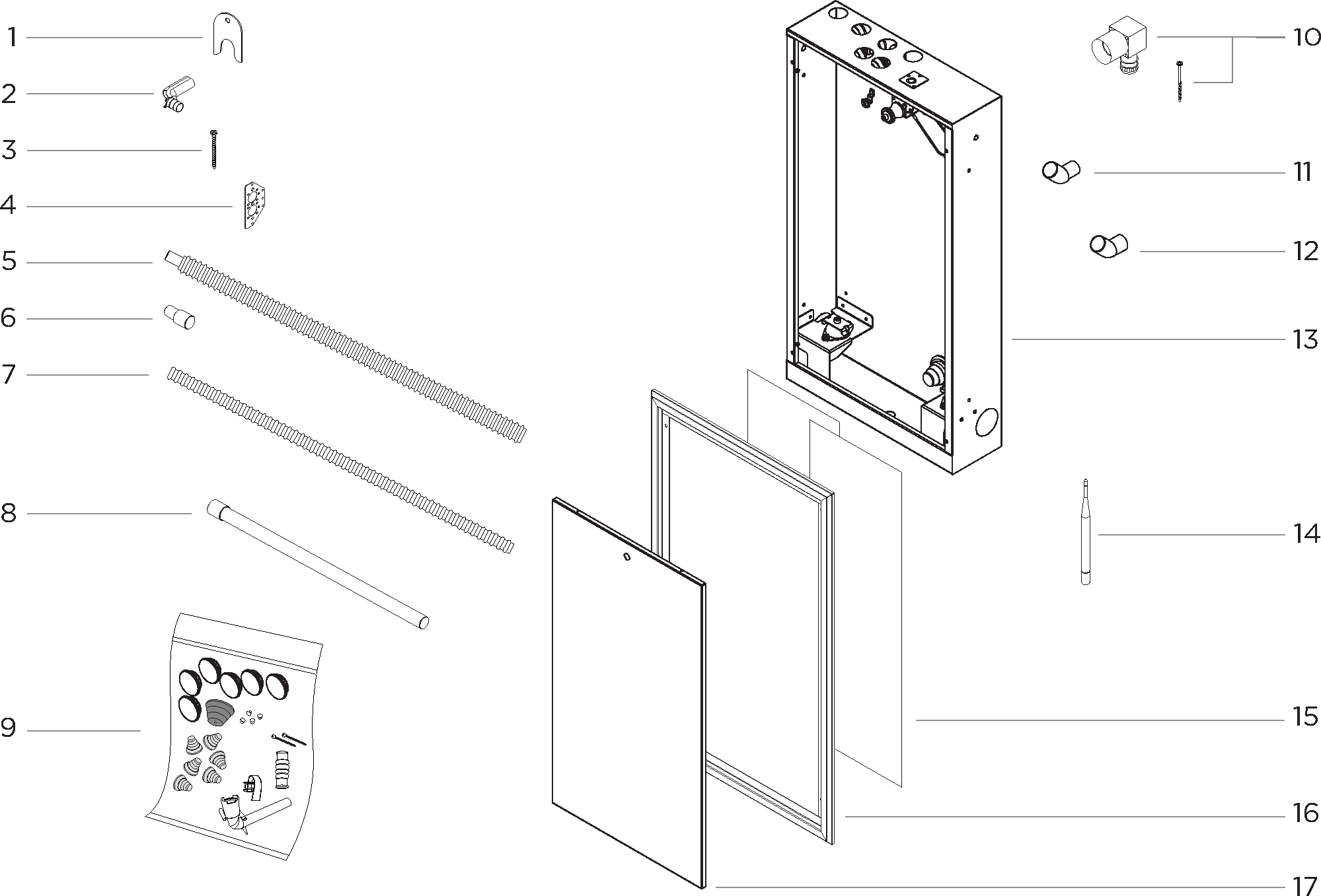 Fixture kit - væg