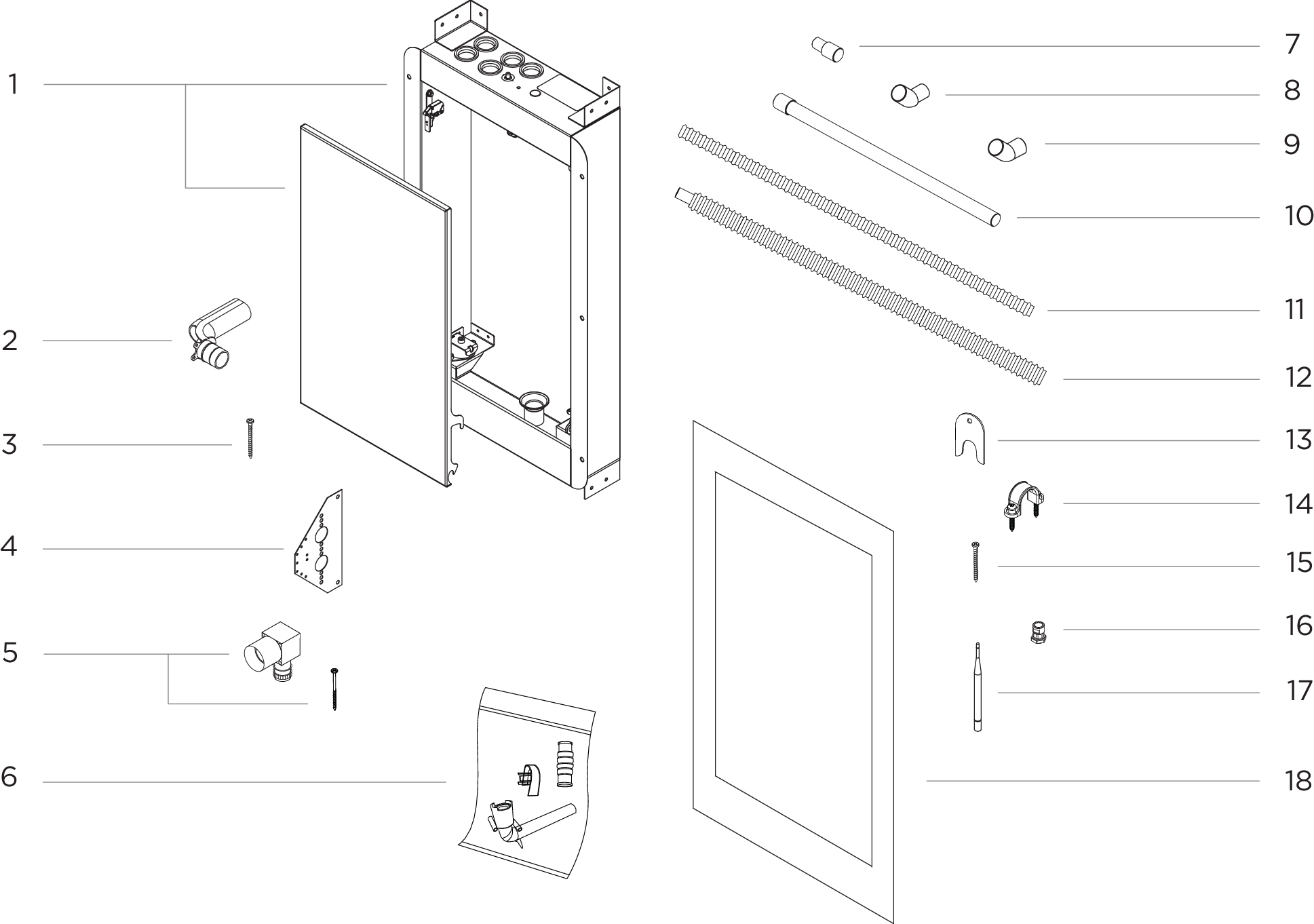 Fixture kit - væg