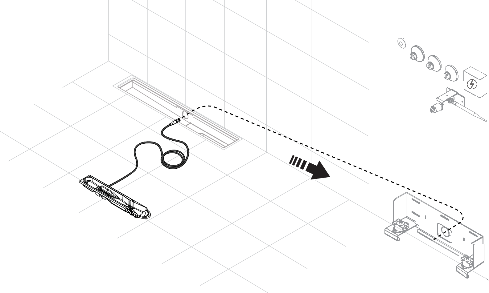 201104_Shower_unit_inst_drain_hoses_and_cables_2.eps