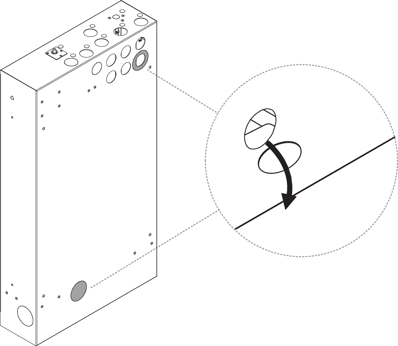 210701_Remote_Cabinet_wall-mounted_inlet_holes_overview.eps