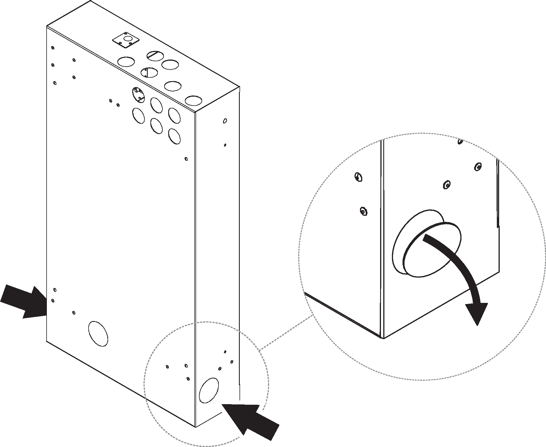 210701_Remote_Cabinet_wall-integrated_inlet_holes_overview.eps