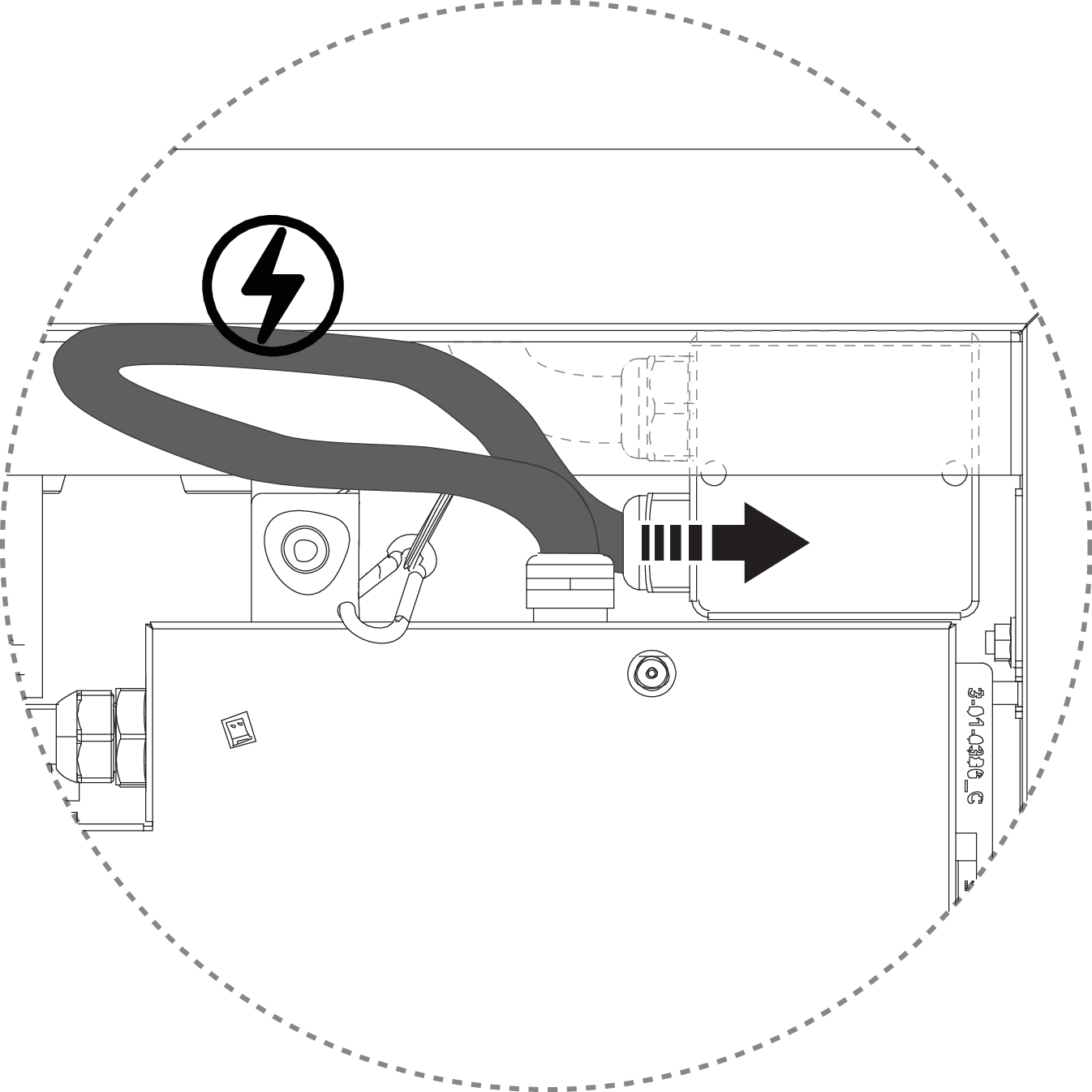 191031_Shower_Unit_install_electrical_cable.eps