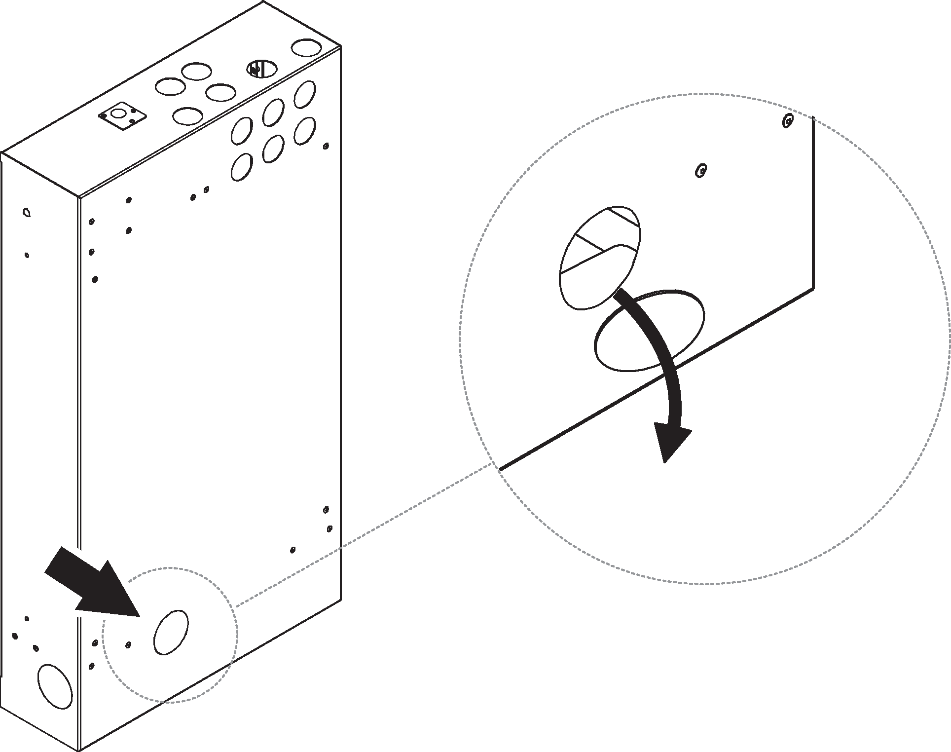 210701_Remote_Cabinet_wall-mounted_inlet_holes_overview.eps
