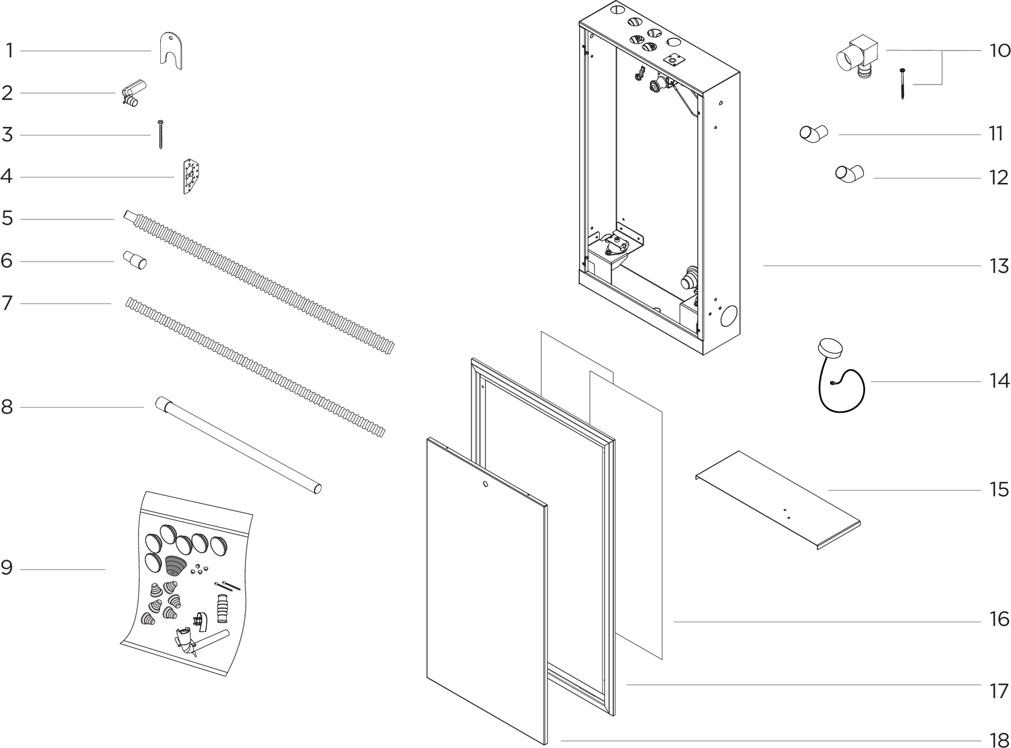 Fixture kit - Wall fixtures