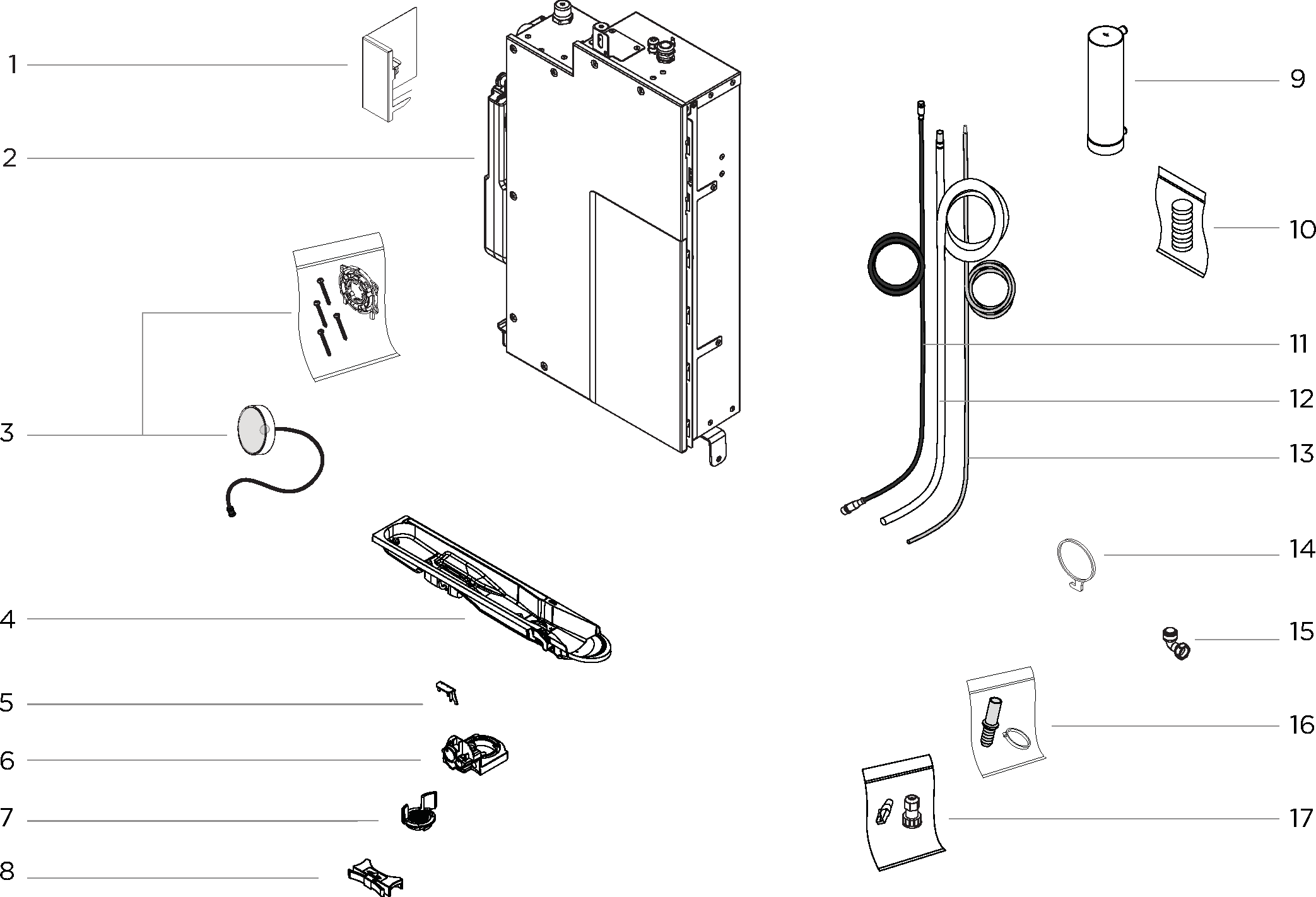 Component Overview, Technology kit - Core components & door